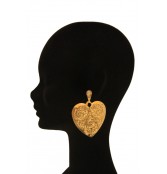 Gold Heart Earrings